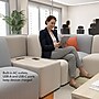 Bush Business Furniture Assemble L Shaped Sectional with Power/USB, Oat Fabric (ASM005OTF)~#|#~B66016BB-FDA7-4AC4-8A53A4CE128380B1_sc7