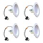 Bulbrite 9 Watt Adjustable 4" Integrated LED Recessed Downlight with E26 Quick Connect, 4000K Cool White, 650 Lumens, 4/Pack~#|#~B687B7F1-B49A-41DE-917CEDACA9C73148_sc7