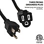 GoGreen Power 15' Indoor/Outdoor Extension Cord, 16 AWG, Black (GG-13715BK)~#|#~B69DB707-AB0F-40E9-811EE6E148B4AB16_sc7