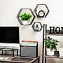 Mind Reader 3-Shelf Metal Honeycomb Hexagon Floating Shelves, Black, 3/Set (WALL3PC-BLK)~#|#~B6C3C315-A04C-4FF5-925137BCF34CD067_sc7