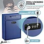 AdirOffice Steel Locking Wall Mounted Drop Box Interoffice Mailbox with Key and Combination Lock , Blue (631-04-BLU-KC-PKG)~#|#~B6D27025-7E31-4F53-9D74679677C64F04_sc7