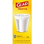 Glad Small 4 Gallon Twist-Tie Kitchen Trash Bag, White, 30 Total Bags (78817)~#|#~B6D938A8-DC75-4DBF-94DF9F3B247B5095_sc7