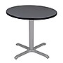 Regency Cain 30" Round Laminate X Base Breakroom Table, Grey (TB30RNDGYGY)~#|#~B7083B75-5001-48B9-8B74260FCB0BB737_sc7