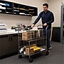 Fellowes 2-Shelf Metal Mobile Mail Cart with Dual Wheel Front Casters, Chrome (40912)~#|#~B70B9A74-6AA9-4462-8BE0B3CE1FABEBAE_sc7