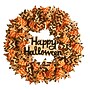 Nearly Natural Halloween Burlap Ribbon Wreath, 30" (W1194)~#|#~B7234EF2-E8DD-417D-B87BD27DB42AFFA1_sc7