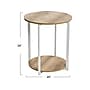 Household Essentials Jamestown 20"Dia. Laminate Round End Table, Coastal Oak/White (8227-1)~#|#~B7248481-8927-467D-A315459F3771E2E2_sc7