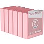 Davis Group Standard View 2" 3-Ring Binders, Blush, 6/Pack (7413-11-06)~#|#~B74B3204-B8C7-4D86-A624275D44190003_sc7