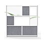 Luxor Workflow Series 8-Panel Freestanding Modular Room Divider System Starter Wall with Whiteboard, 70"H x 70"W, Gray/Silver~#|#~B76EC18E-2A6C-4AA4-81C5C45C4FFC3E36_sc7