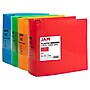 JAM Paper 4" 3-Ring Flexible Poly Binders, Assorted Colors, 4/Pack (PB75245ASSRT)~#|#~B77D2E13-970E-453A-9DDA48FE84084D7F_sc7