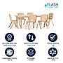 Flash Furniture Emmy Rectangular Activity Table Set, 23.625" x 47.25", Height Adjustable, Natural (YU06036RECTBLNA)~#|#~B7815D4F-1700-4CFD-AC6A80E6AEA28B75_sc7