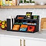 Mind Reader 14 Compartment Plastic Cup and Condiments Countertop Organizer, Black (COMORG2-BLK)~#|#~B7B3C6EC-C60C-4664-ACD3FD521F17A905_sc7