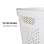 Mind Reader 15.85-Gallon Slim Laundry Hamper with Lid, Plastic, White (HBIN60-WHT)~#|#~B7C3B5C7-ACF6-4B0C-B9CA794CF7CD4D8A_sc7