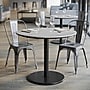 Flash Furniture Acadia 36" Round Wooden Dining Table with Round Base, Gray Faux Concrete/Black Base (STRD36CGTR24)~#|#~B7D34FE8-3331-4E84-ABC847E08D328E68_sc7
