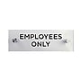 Cosco Employees Only Indoor Wall Sign, 3" x 9", Acrylic Clear (098530)~#|#~B7D49527-8AFF-4792-8104AFD727E4D9FF_sc7