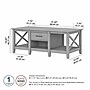 Bush Furniture Key West 47" x 24" Coffee Table, Cape Cod Gray (KWT148CG-03)~#|#~B7FF57DA-7A4A-40EB-852E2B921A7E5A0C_sc7