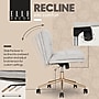 Elle Decor Ariana Criss Cross Armless Ergonomic Fabric Swivel Computer and Desk Chair, Light Gray (60121-LGRY)~#|#~B8238662-D260-45BB-BD8F991842464184_sc7