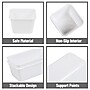 Mind Reader Stackable Plastic Desk Tray Set, White, 25 Pieces (DRORG25-WHT)~#|#~B8582D3A-A741-4551-B175C79118353AC4_sc7