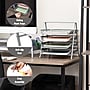 Mind Reader Metal Mesh Front Loading Letter Tray, Letter/Legal Size, Silver (4TPAPER-SIL)~#|#~B8716C7C-5771-4ACC-92BDA6A8F327B300_sc7