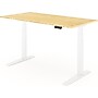 FlexiSpot E7 Pro 60"W Electric Adjustable Standing Desk, Bamboo/White  (E7WPRO6030-LBZB)~#|#~B87542DF-6CDC-4A8F-A6BCAE3D27C87320_sc7