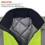 GloWear 8377 Quilted Bomber Jacket, ANSI Class R3, L, Lime (25624)~#|#~B89F5A58-0234-471E-9837B55B6F945DE9_sc7