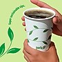 Perk Eco 12 Oz Compostable Paper Hot Cups, 50 Count Disposable Coffee Cups for Hot Beverages, White/Green~#|#~B8A25146-9615-43B2-979E0F58B80BBAED_sc7