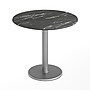 Flash Furniture TopGuard 31.25" Round Wood Dining Table with Round Base, Black Faux Marble/Silver Base (STRD31BMATR18S)~#|#~B8ACD56D-F7A0-49AF-9BE113F24FC80302_sc7