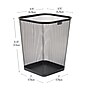 Mind Reader Metal Trash Can, 5 Gallon, Black, 4/Pack (4SQUAGA-BLK)~#|#~B8DD7EA8-E6CE-46AC-91D7BDC2DB15C207_sc7