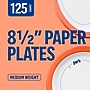 Perk 8.5 Inch Paper Plates, 125 Count, Medium-Weight Microwave Safe Disposable Plates for Everyday Use & Parties~#|#~B8DE32C1-D5D9-44DB-B728A20136E17316_sc7