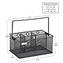 Mind Reader 4-Compartment Metal Organizer Holder Desk Organizer, Gray (MESHBASKET-GRY)~#|#~B9027F3C-3E43-4DD5-B146D1B0ACF84BEE_sc7