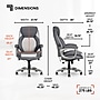 Sharper Image S-600 Active Lumbar Heated Ergonomic Bonded Leather Swivel Executive Massage Chair, Gray (60098-GRY)~#|#~B90E1C8F-05DD-47F3-8E88A0226DFFD23E_sc7
