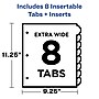 Avery Style Edge Insertable Plastic Dividers with Pocket, 8 Tabs, Multicolor (11293)~#|#~B9124A27-8F22-4C15-81885D7B0B572C72_sc7