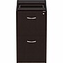 Lorell Essentials 2-Drawer Stationary File/File Cabinet, Letter/Legal Size, Lockable, 28.3"Hx 16"Wx 22"D, Espresso/Silver Brush~#|#~B91CE471-E592-417D-85E703FBCFCBA22F_sc7