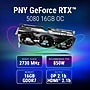 PNY NVIDIA GeForce RTX 5080 OC Triple Fan PCIe 5.0 16GB GDDR7 Gaming Graphics Card, 2295 MHz Core, Black (VCG508016TFXPB1-O)~#|#~B92A3894-A946-4394-AF5DC1A51781E7CA_sc7