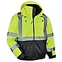 GloWear 8377 Quilted Bomber Jacket, ANSI Class R3, L, Lime (25624)~#|#~B92BDFA4-9DCE-43E8-8B605899CF7CBE67_sc7
