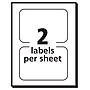 Avery Laser/Inkjet Name Badge Labels, 2 1/3" x 3 3/8", White/Blue, 2 Labels/Sheet, 20 Sheets/Pack (05151)~#|#~B9335326-DA95-4366-B1537062DCBD93B6_sc7