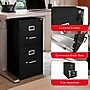 Staples Heavy Duty 2 Drawer Vertical File Cabinet, Letter Size Documents, 26.5" D x 15" W x 28" H, Black~#|#~B94E32B5-56EA-46E1-A6995C0D44802E54_sc7