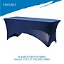 Iceberg 72"L x 30"W Stretch-Fabric Table Cover, Blue (16526)~#|#~B9940867-901F-4DAE-AFEDEB335C379EBD_sc7