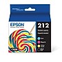 Epson T212 Black/Cyan/Magenta/Yellow Standard Yield Ink Cartridge, 4/Pack (T212120-BCS)~#|#~B99449A6-BF6F-4ACF-A20037F910A825C4_sc7