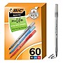 BIC Round Stic Xtra-Life Ballpoint Pen, Medium Point, Assorted Ink, 60/Pack (GSM609-AST)~#|#~B9A3C13E-90D1-402A-AB7E398DD0C5905D_sc7