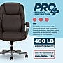 La-Z-Boy Niall AIR Lumbar Pro+ Ergonomic Faux Leather Executive Big & Tall Chair, 400 lb. Capacity, Dark Brown (60114-DBRN)~#|#~B9B5A617-F2A2-47E2-82C49B3F8BA67335_sc7