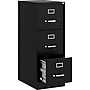 Lorell Fortress 3-Drawer Vertical File Cabinet, Letter Size, Lockable, 40.2"H x 15"W x 22"D, Black (LLR42297)~#|#~B9C513BC-9ED8-4F84-9511A10C8521B423_sc7