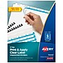 Avery Index Maker Unpunched Paper Dividers with Print & Apply Label Sheets, 5 Tabs, White, 25 Sets/Pack (11443)~#|#~B9EB0DE0-4019-48D6-8D2935FFCF68761C_sc7
