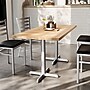 Flash Furniture Bennett Wooden Commercial Indoor Table, 30" x 60", Natural Top/Silver Base (GSF3060NTT2222S)~#|#~B9FB64B6-55CD-44D2-8B31C7DC78423B35_sc7