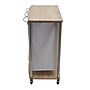 Household Essentials 3-Section Rolling Laundry Sorter with Lid, Laminated Wood, Ashwood (7050-1)~#|#~BA03E8A5-831D-4555-951E59EDCA3ED6EF_sc7