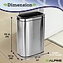 Alpine Industries Recycling Station, 10.5 Gallon, Silver (ALP470-40L-R)~#|#~BA181042-89B8-4AD8-A0ED0F18FA469117_sc7