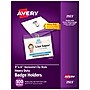 Avery Heavy Duty Clip Style Name Badge Holders, 3" x 4", Clear Landscape Holders, 100/Box (2923)~#|#~BA1DC698-EC61-47CF-9B6CFA3D0D66DB62_sc7
