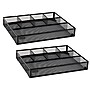 Mind Reader 6-Compartment Metal Drawer Organizer, Black, 2/Set (2DEER-BLK)~#|#~BA266096-1F5E-48B3-A2CDF8A020B9FE59_sc7
