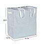 Household Essentials Collapsible 2-Section Hamper, Cotton, Blue/White (HE1161)~#|#~BA40E815-7A95-4218-B56578D7924351B7_sc7