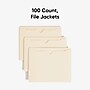 Smead Recycled Reinforced File Jacket, Letter Size, Manila, 100/Box (75500)~#|#~BA4EC7B4-FA1B-419F-933068B9A0B339C3_sc7