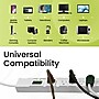 GoGreen Power 6' Metal Surge Protector, 7 Outlets, White (GG-17636)~#|#~BA738425-4C5F-45F0-8E73D811F6708259_sc7